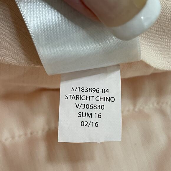 Banana Republic Straight Chino Women’s Size 6 Blush Pink Stretch Belted Mid-Rise - Picture 10 of 11